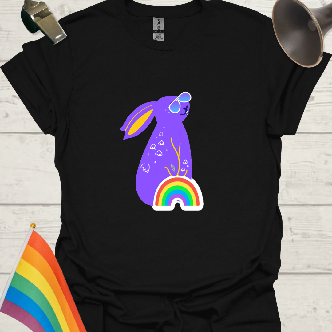 LGBT Pride Rainbow - Purple Bunny T-Shirt