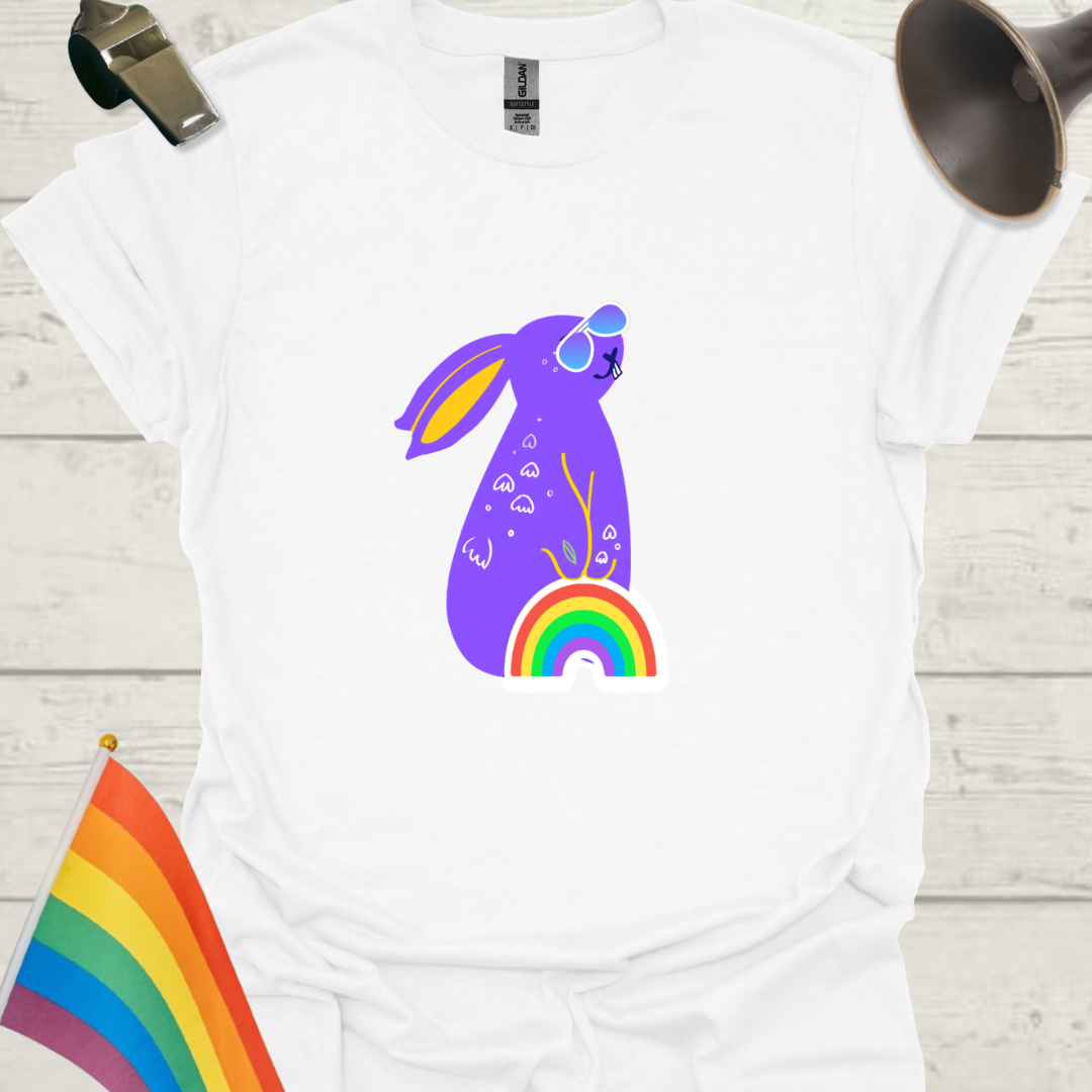 LGBT Pride Rainbow - Purple Bunny T-Shirt