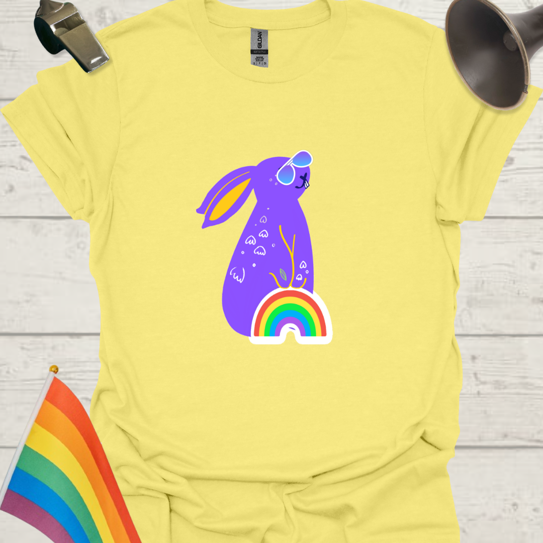 LGBT Pride Rainbow - Purple Bunny T-Shirt