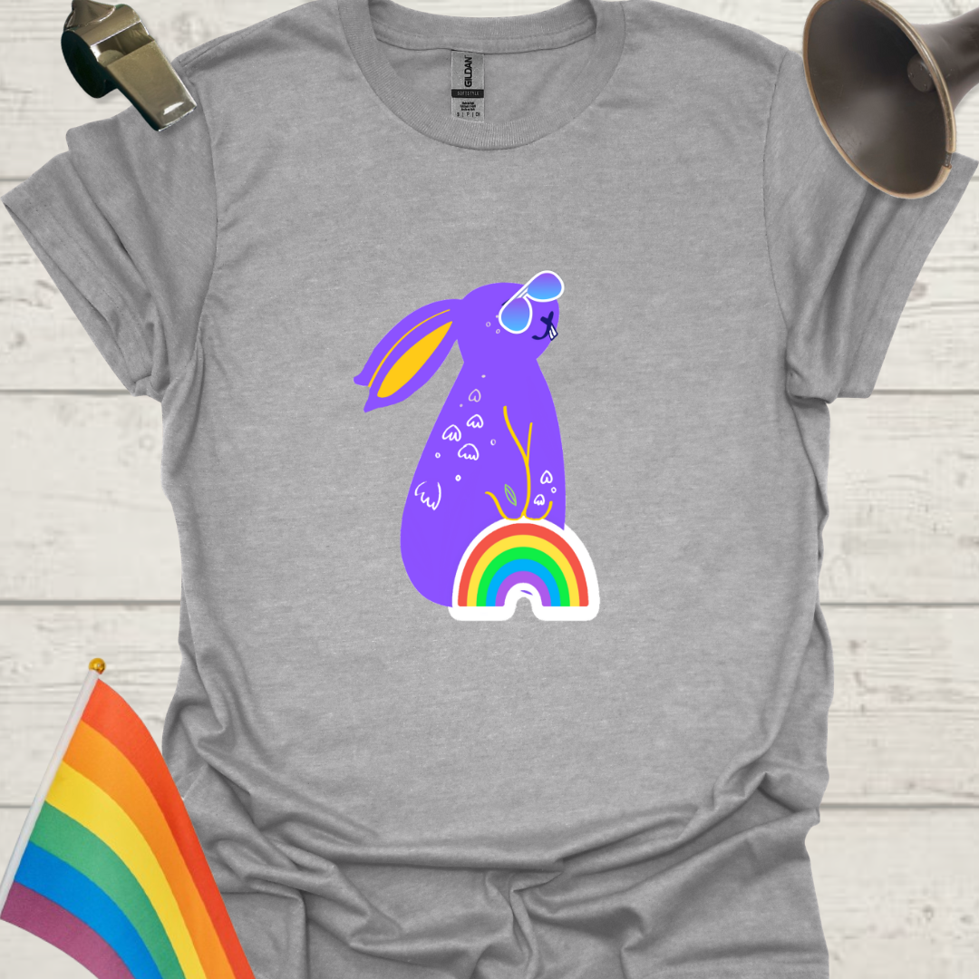 LGBT Pride Rainbow - Purple Bunny T-Shirt