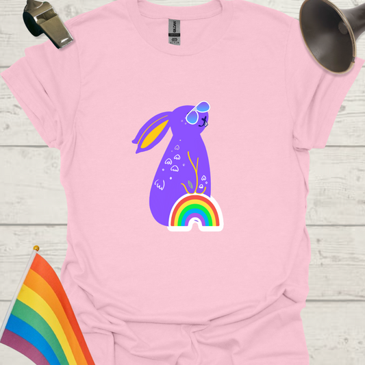 LGBT Pride Rainbow - Purple Bunny T-Shirt