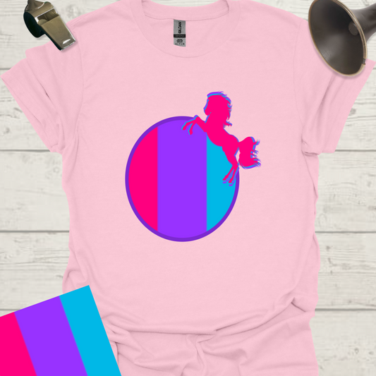 Unisex Pride Flag T-Shirt - Androgyne Horse in a Sphere