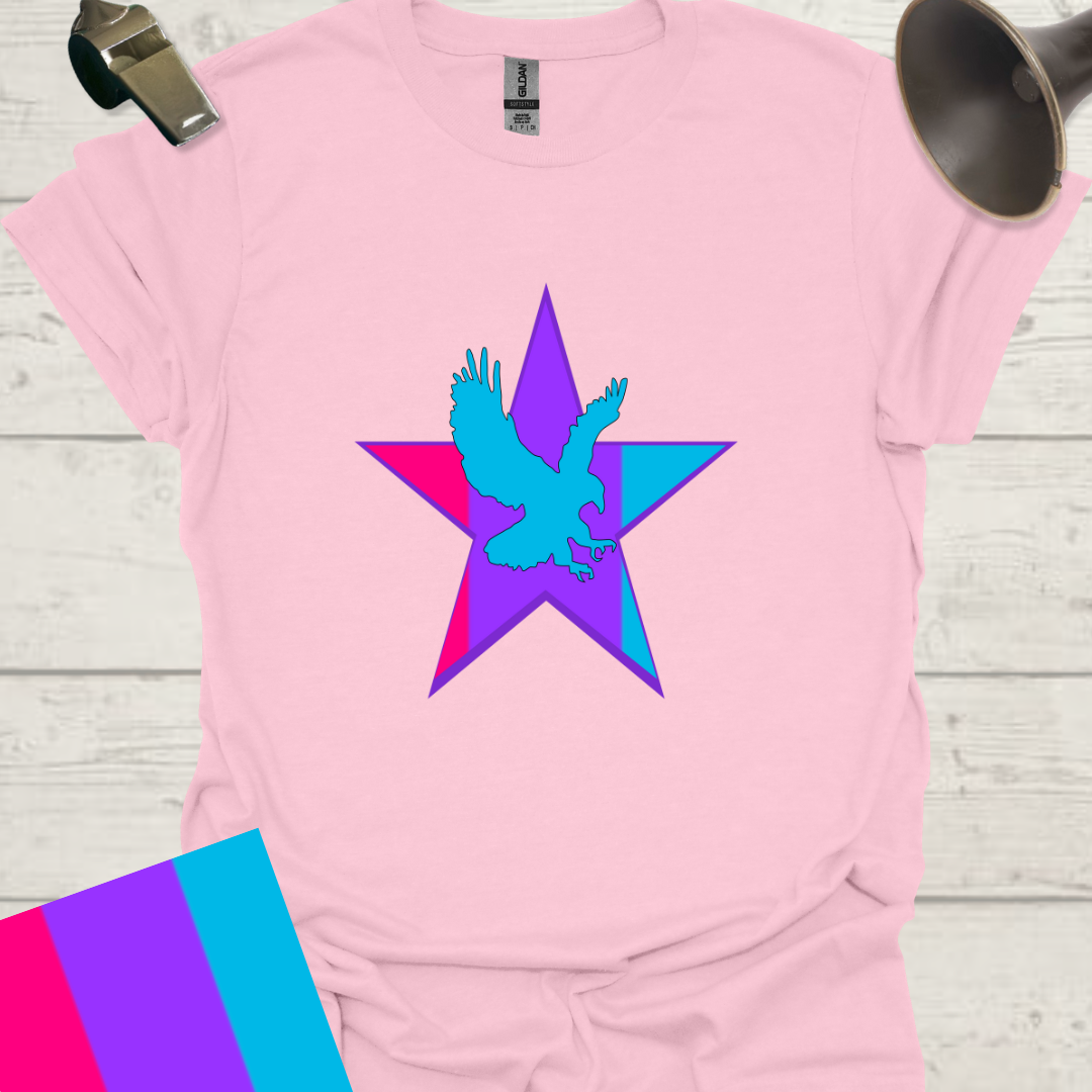 Unisex Pride Flag T-Shirt - Androgyne Eagle in a Star