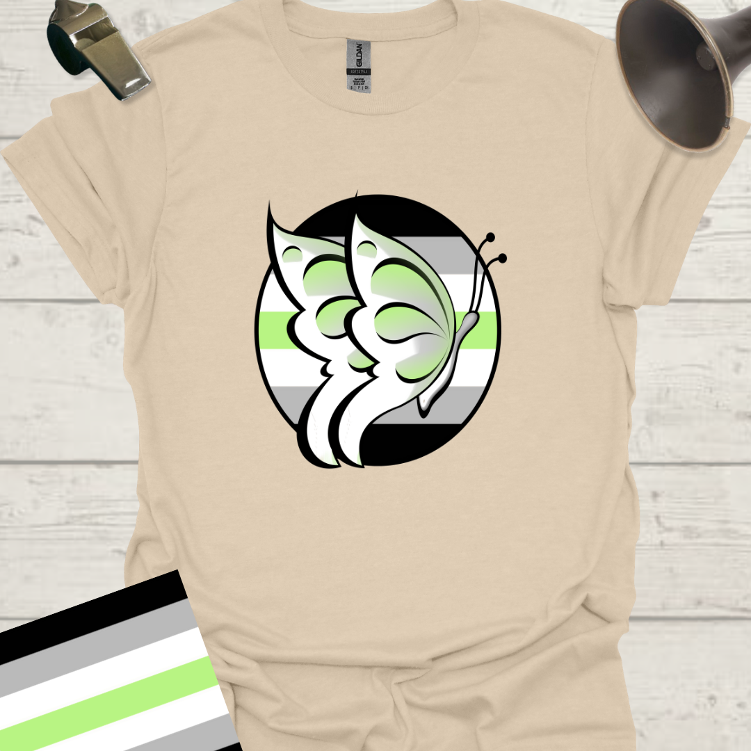 Sphere Butterfly Agender Pride T-Shirt