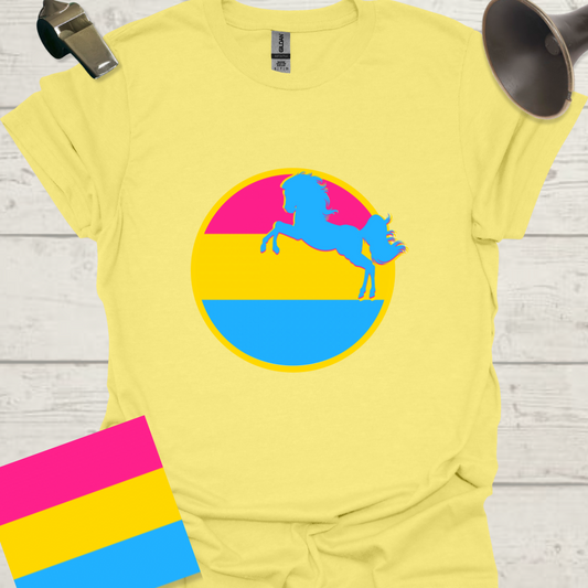 Pansexual Sphere Blue Horse T-Shirt