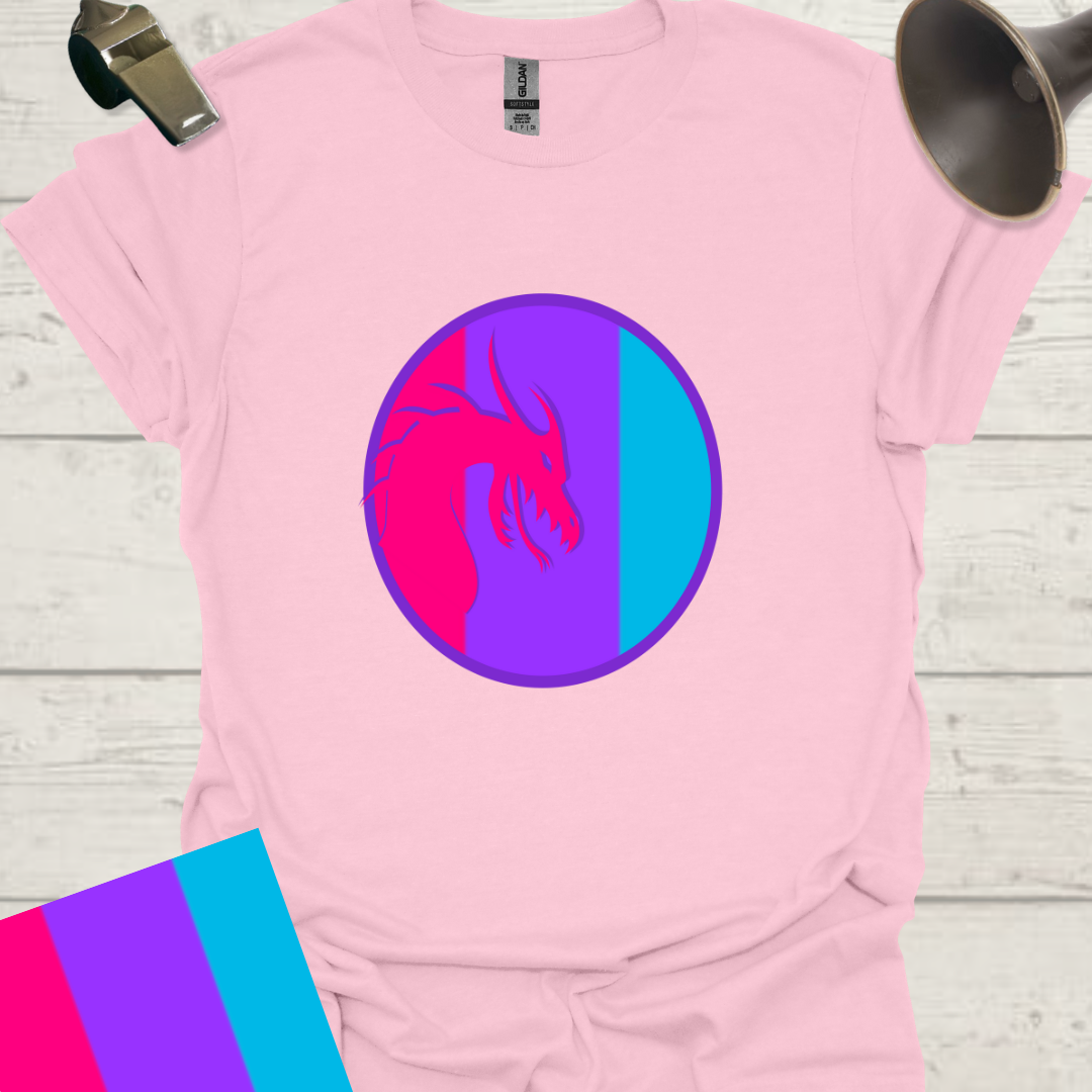 Unisex Pride Flag T-Shirt - Androgyne Dragon in a Sphere