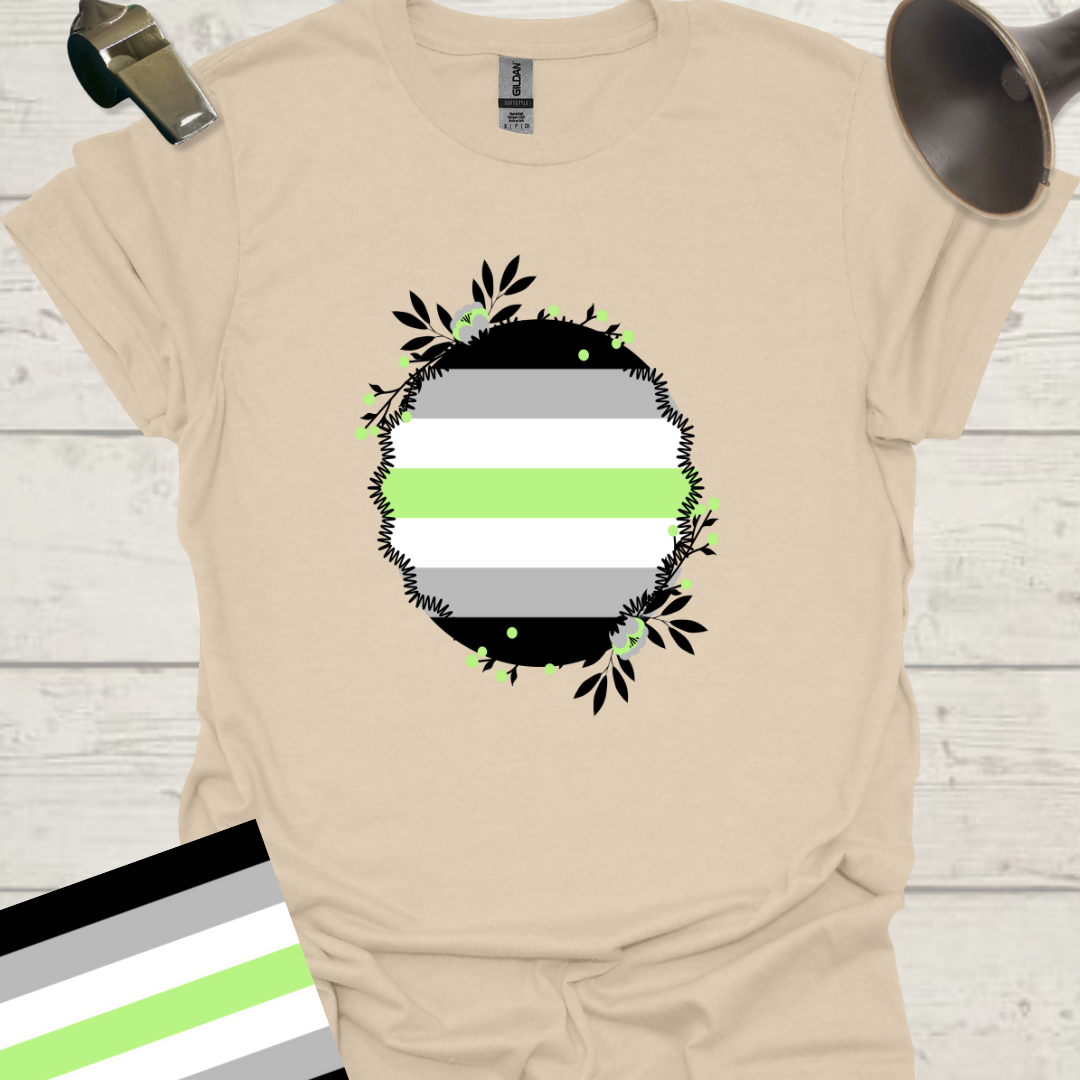 Sphere Wild Flowers Agender Pride T-Shirt