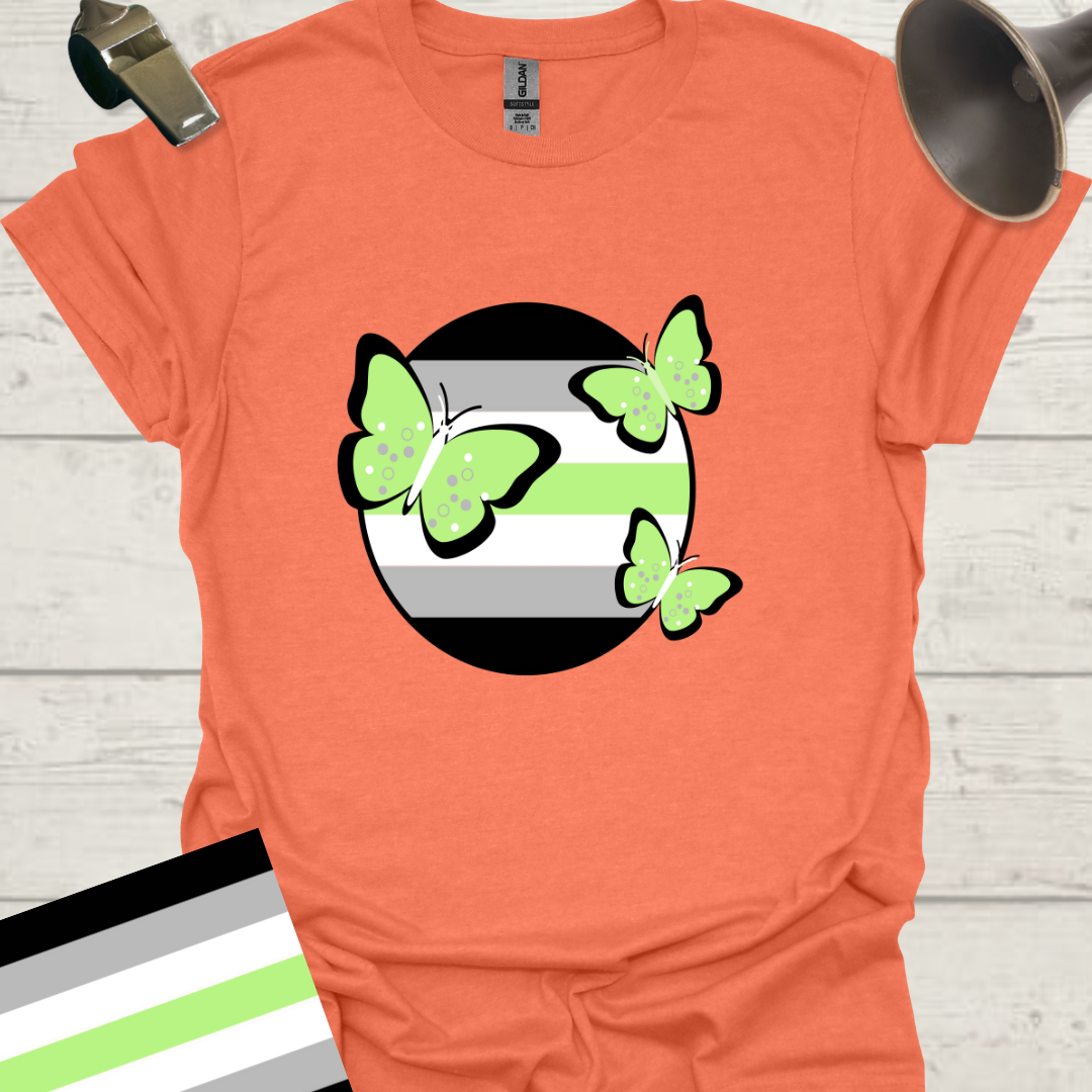 Sphere Butterflies Agender Pride T-Shirt