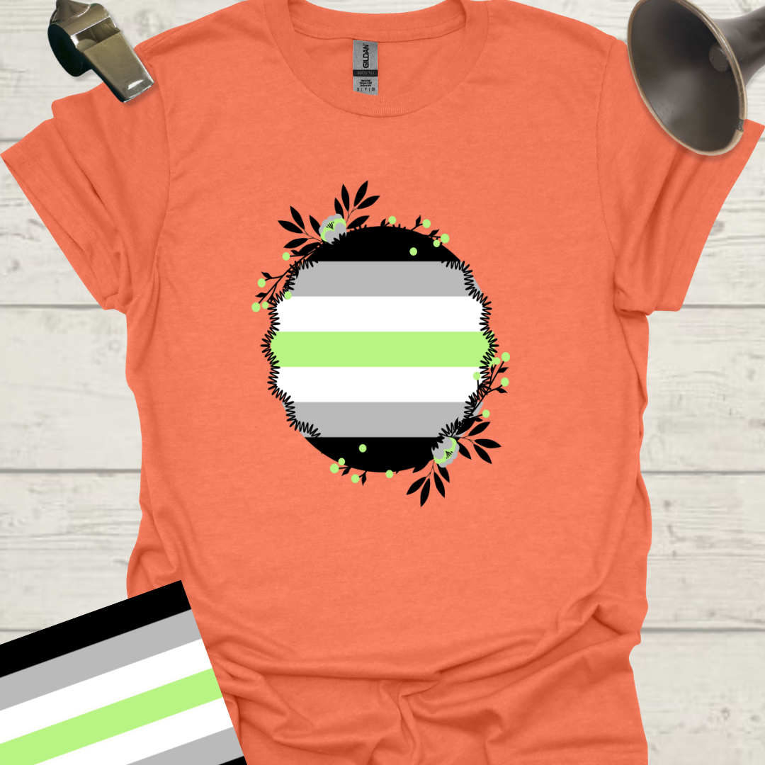 Sphere Wild Flowers Agender Pride T-Shirt
