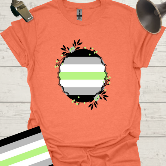 Sphere Wild Flowers Agender Pride T-Shirt