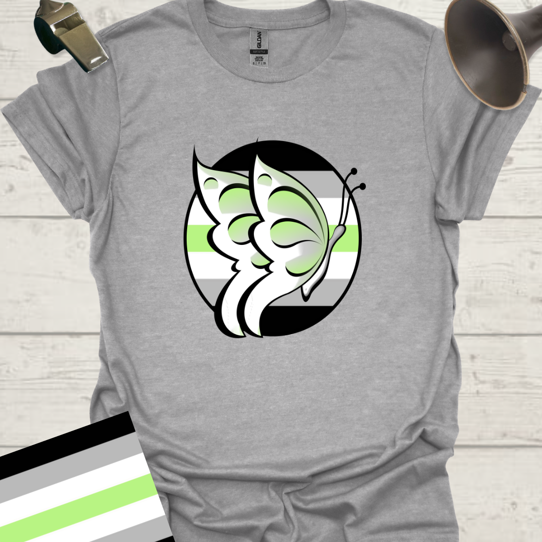 Sphere Butterfly Agender Pride T-Shirt