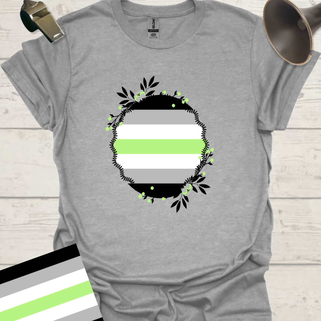 Sphere Wild Flowers Agender Pride T-Shirt