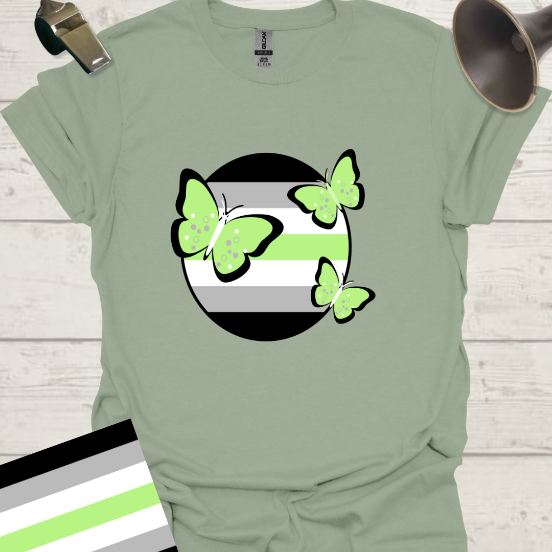Sphere Butterflies Agender Pride T-Shirt
