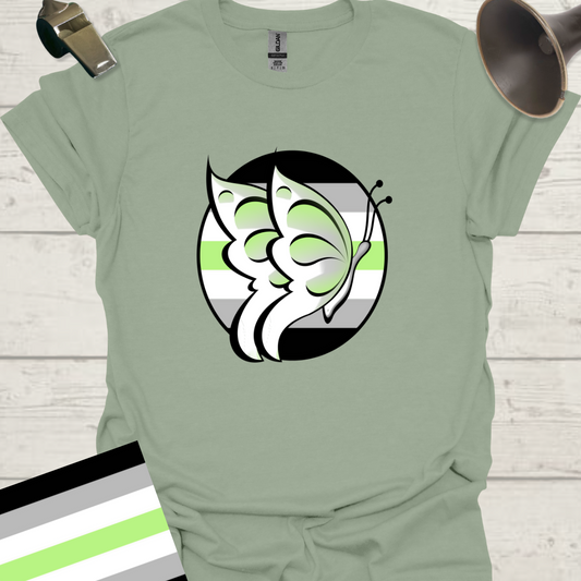 Sphere Butterfly Agender Pride T-Shirt