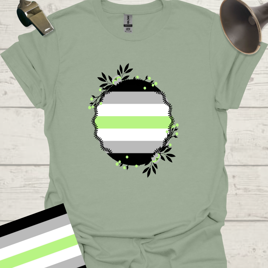 Sphere Wild Flowers Agender Pride T-Shirt