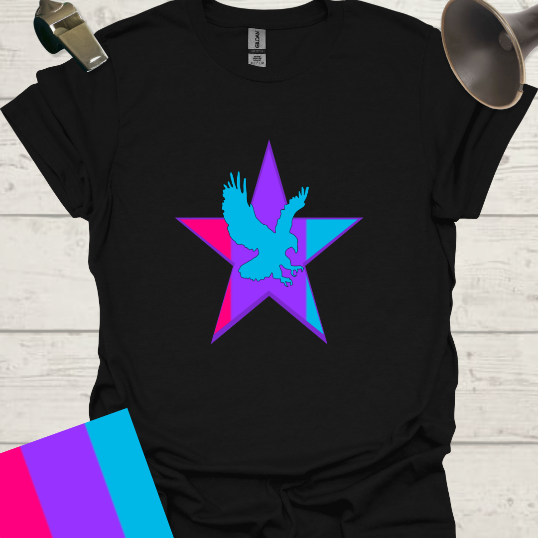 Unisex Pride Flag T-Shirt - Androgyne Eagle in a Star