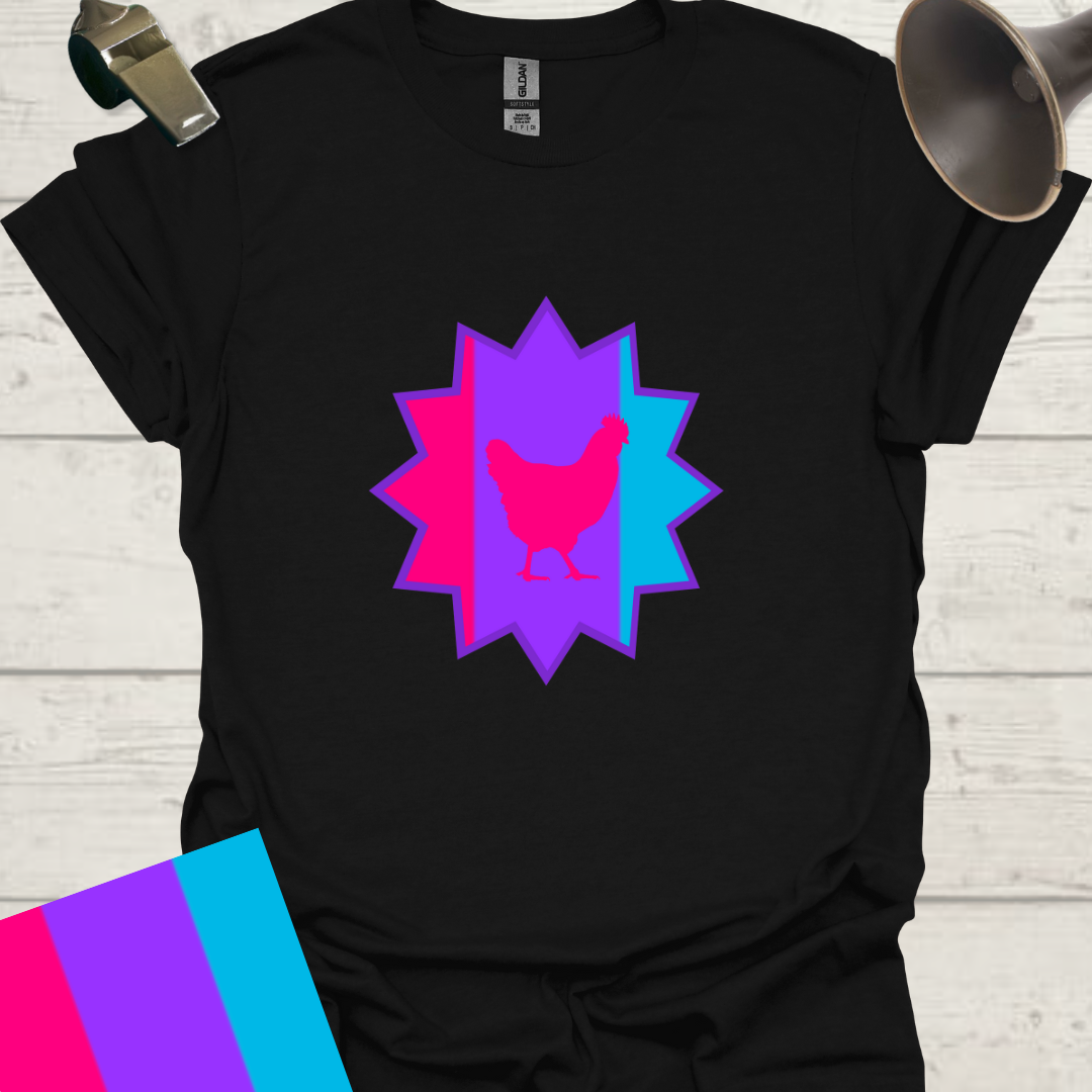 Unisex Pride Flag T-Shirt - Androgyne Chicken in a Star