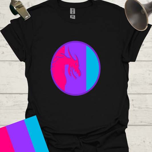 Unisex Pride Flag T-Shirt - Androgyne Dragon in a Sphere