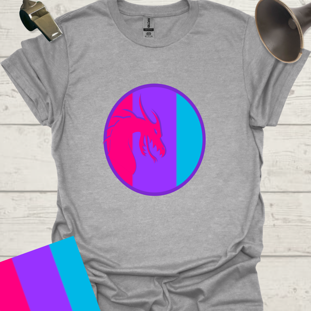 Unisex Pride Flag T-Shirt - Androgyne Dragon in a Sphere