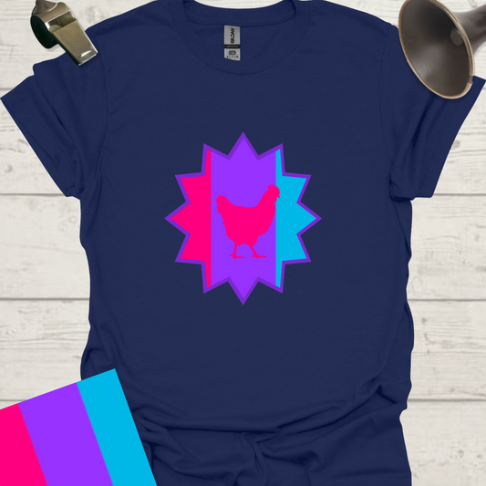 Unisex Pride Flag T-Shirt - Androgyne Chicken in a Star