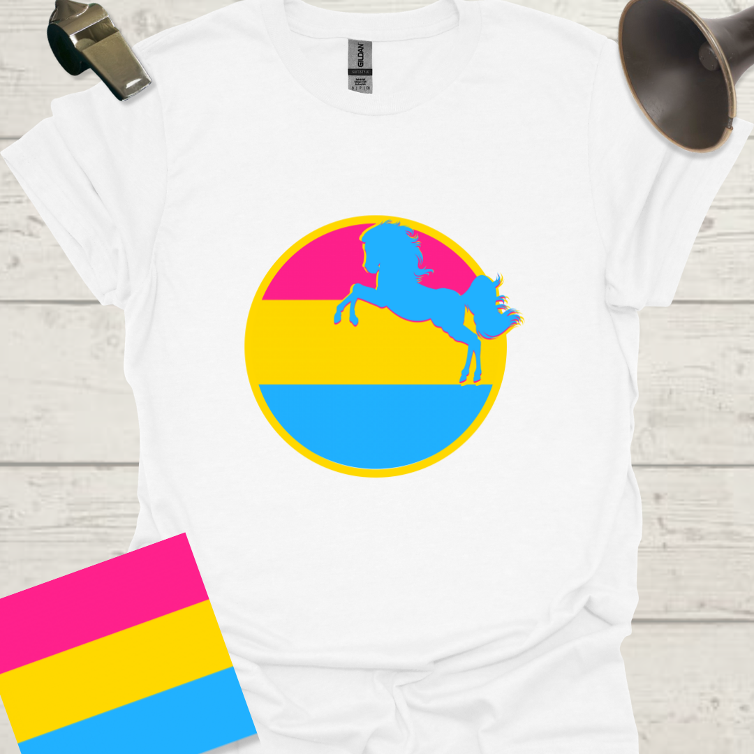 Pansexual Sphere Blue Horse T-Shirt