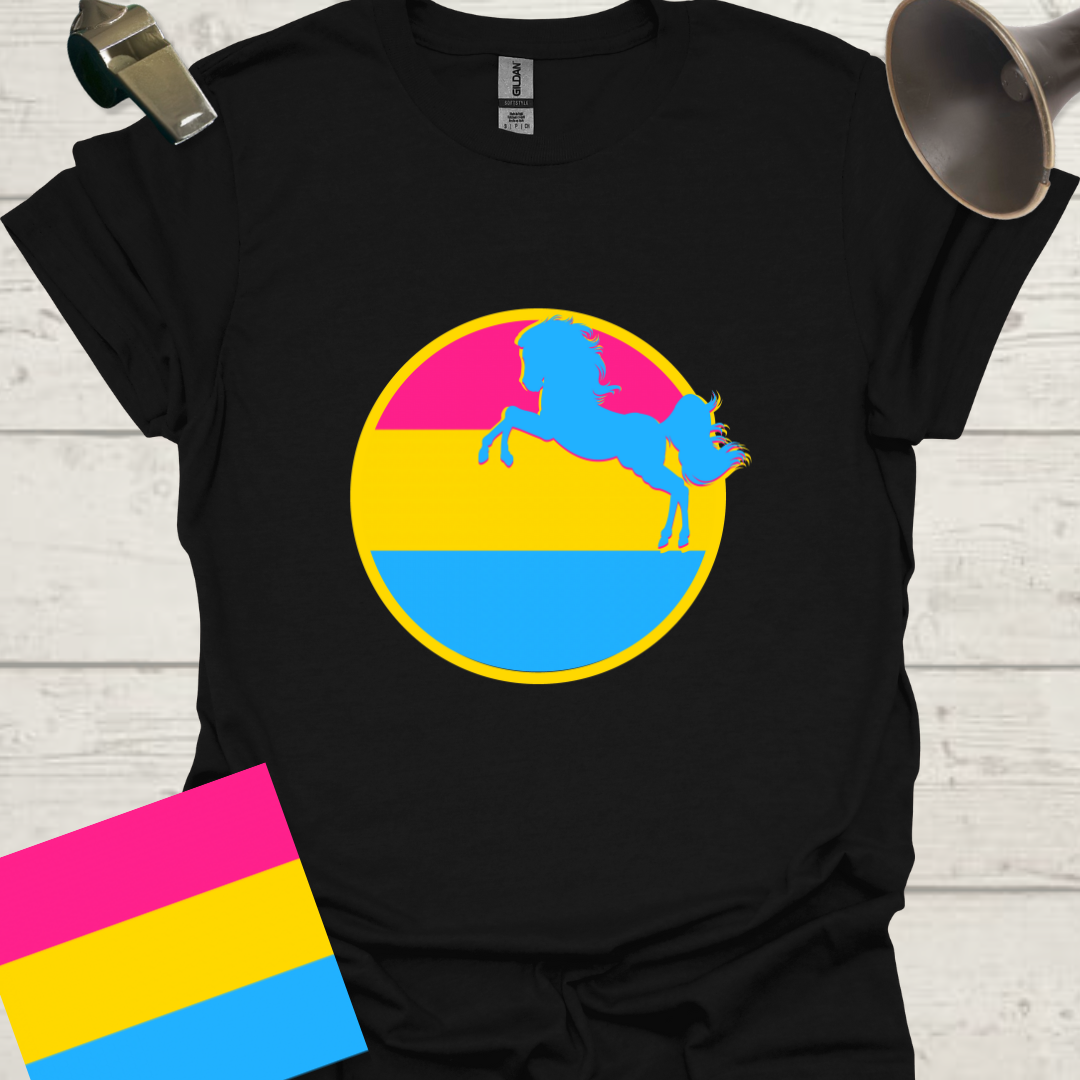 Pansexual Sphere Blue Horse T-Shirt