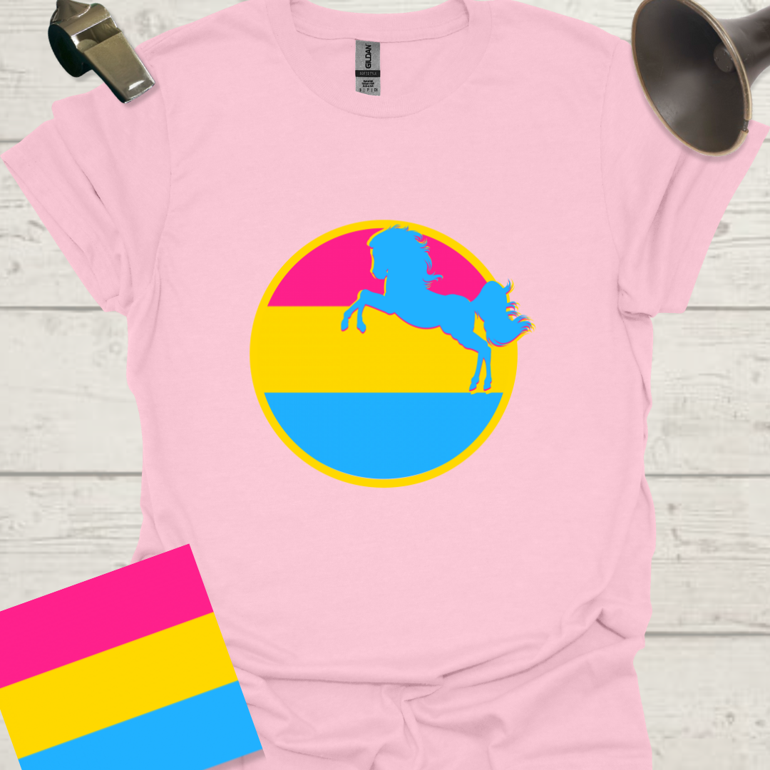 Pansexual Sphere Blue Horse T-Shirt