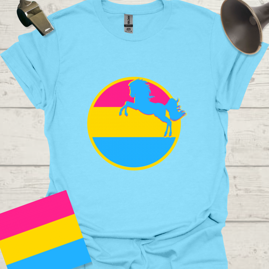 Pansexual Sphere Blue Horse T-Shirt