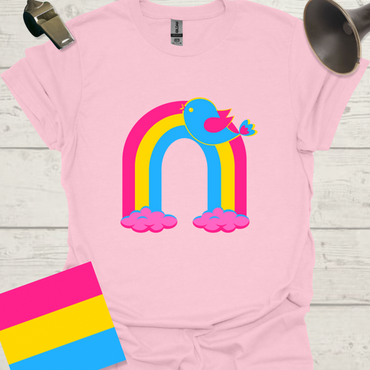 Pansexual Rainbow Bird T-Shirt