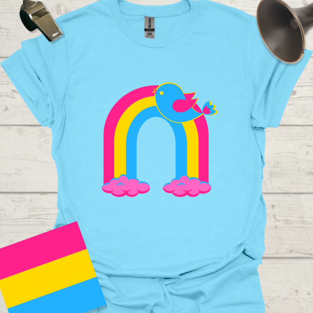 Pansexual Rainbow Bird T-Shirt