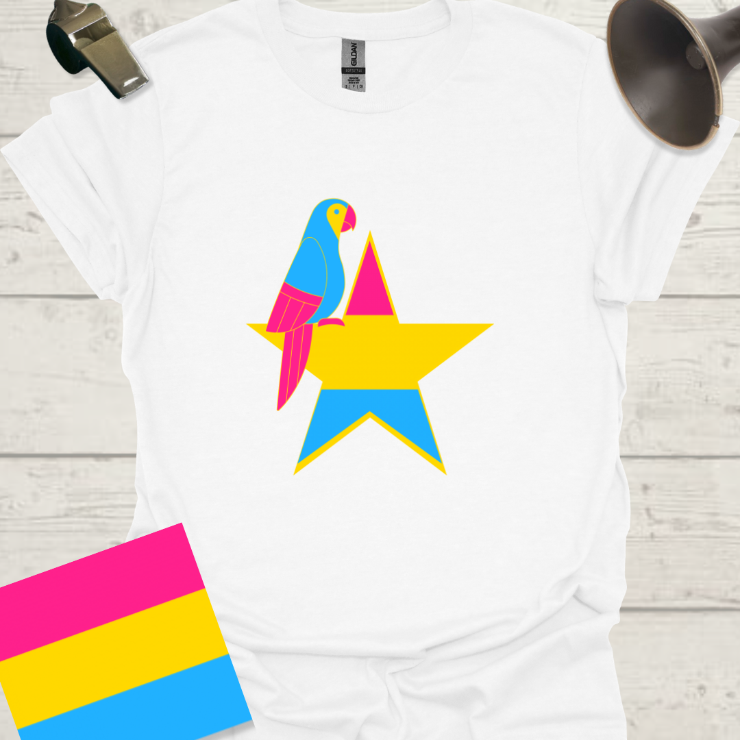 Pansexual Star Parrot T-Shirt