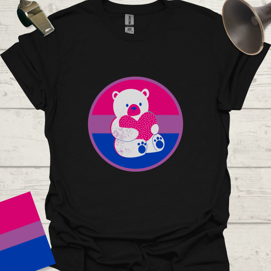 Bisexual Flag Sphere Bear T-Shirt