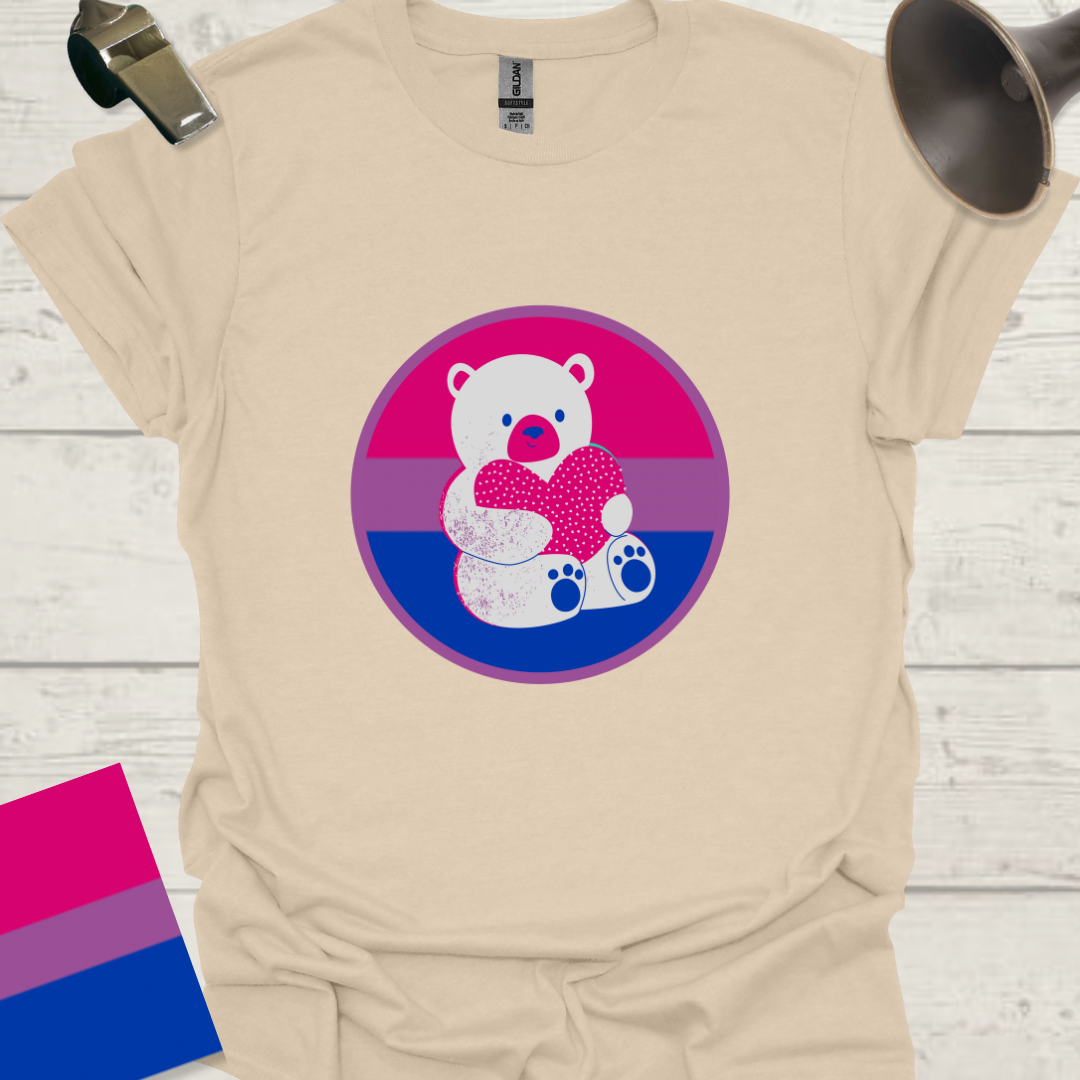 Bisexual Flag Sphere Bear T-Shirt