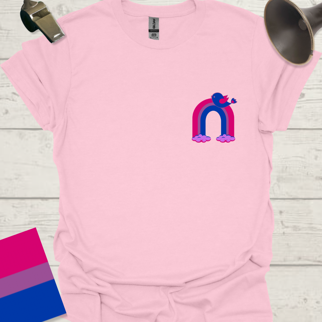 Bisexual Flag Rainbow Bird T-Shirt