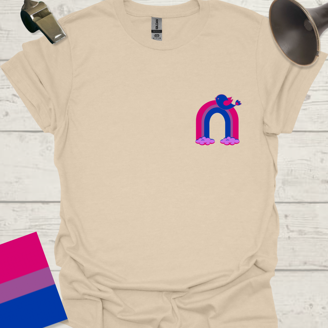 Bisexual Flag Rainbow Bird T-Shirt