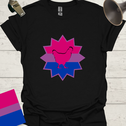 Bisexual Flag Star Chicken T-Shirt