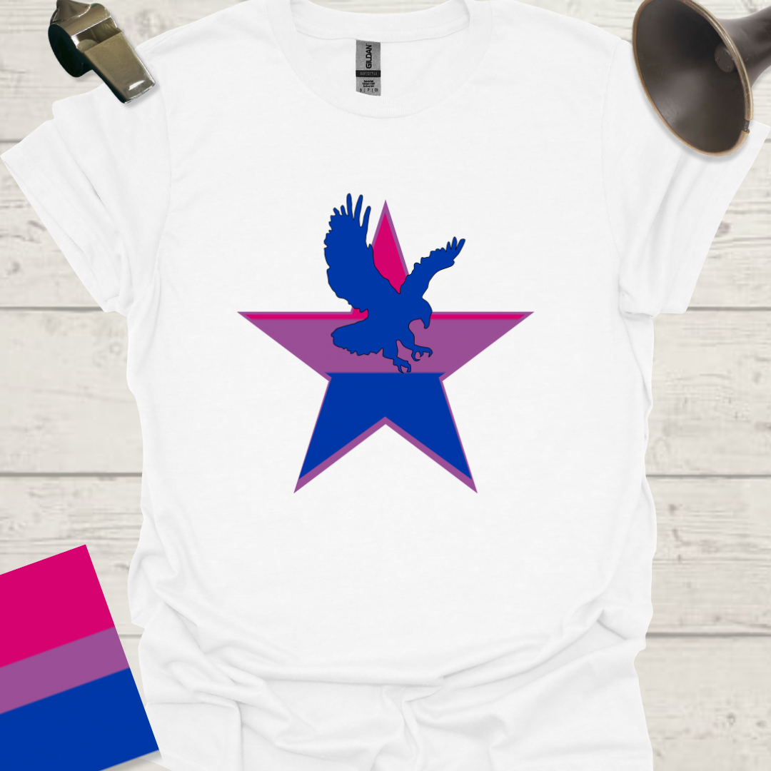 Bisexual Flag Star Eagle T-Shirt