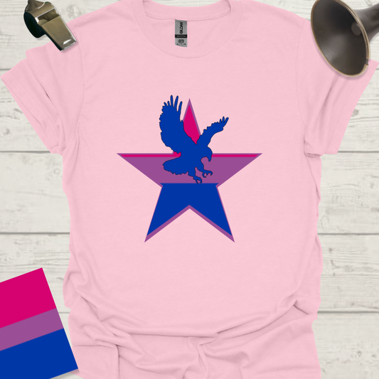 Bisexual Flag Star Eagle T-Shirt