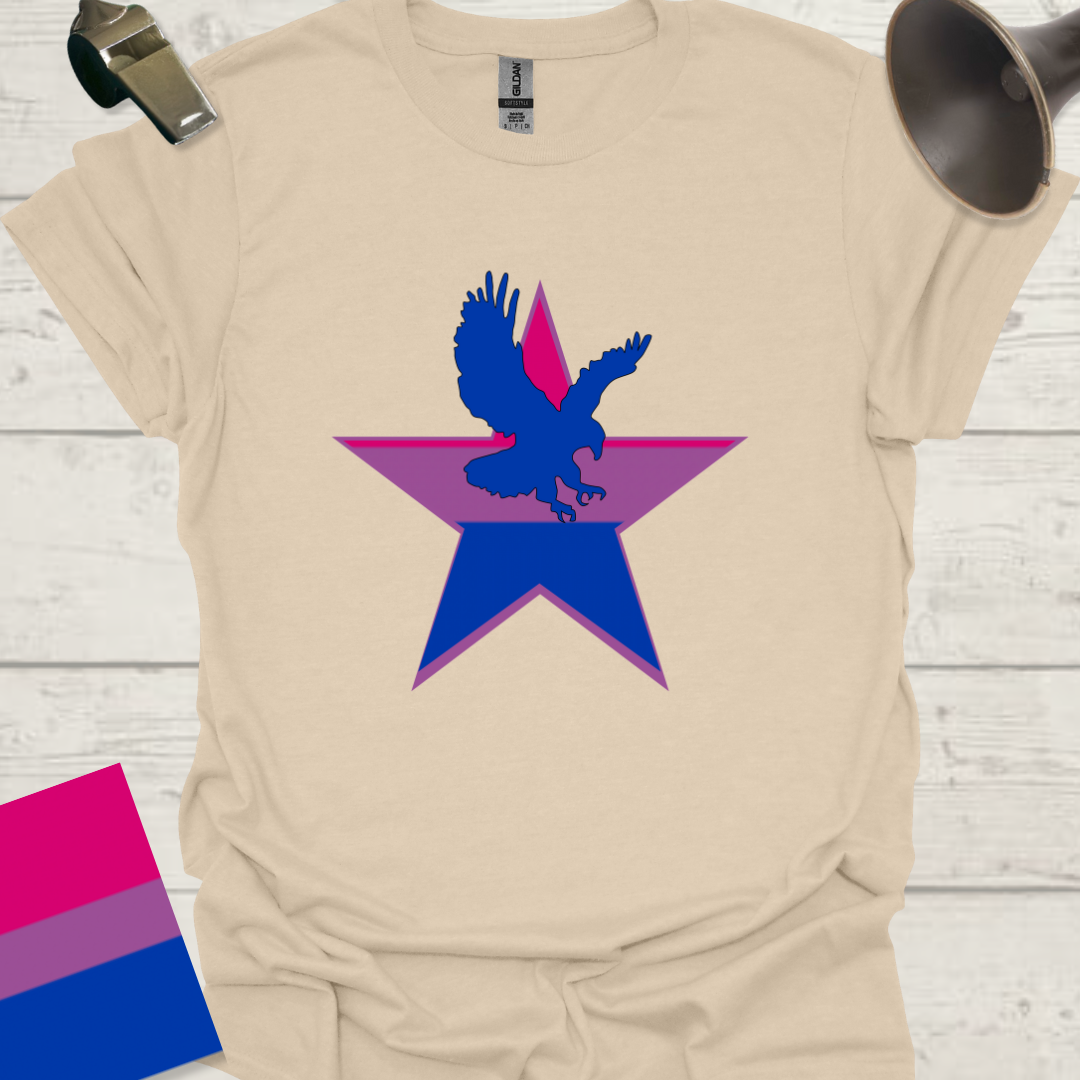 Bisexual Flag Star Eagle T-Shirt