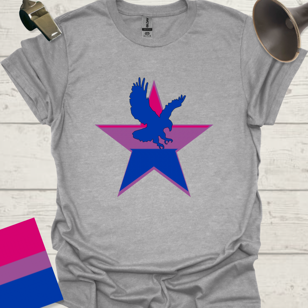Bisexual Flag Star Eagle T-Shirt