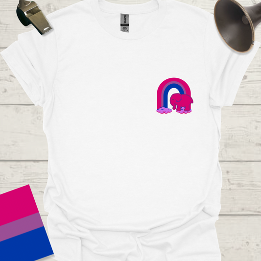 Bisexual Flag Rainbow Elephant T-Shirt