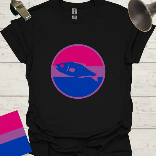 Bisexual Flag Sphere Fish T-Shirt