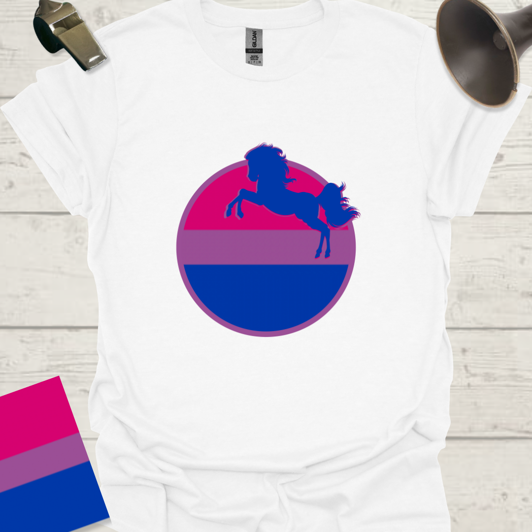 Bisexual Flag Sphere Horse T-Shirt