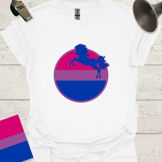 Bisexual Flag Sphere Horse T-Shirt