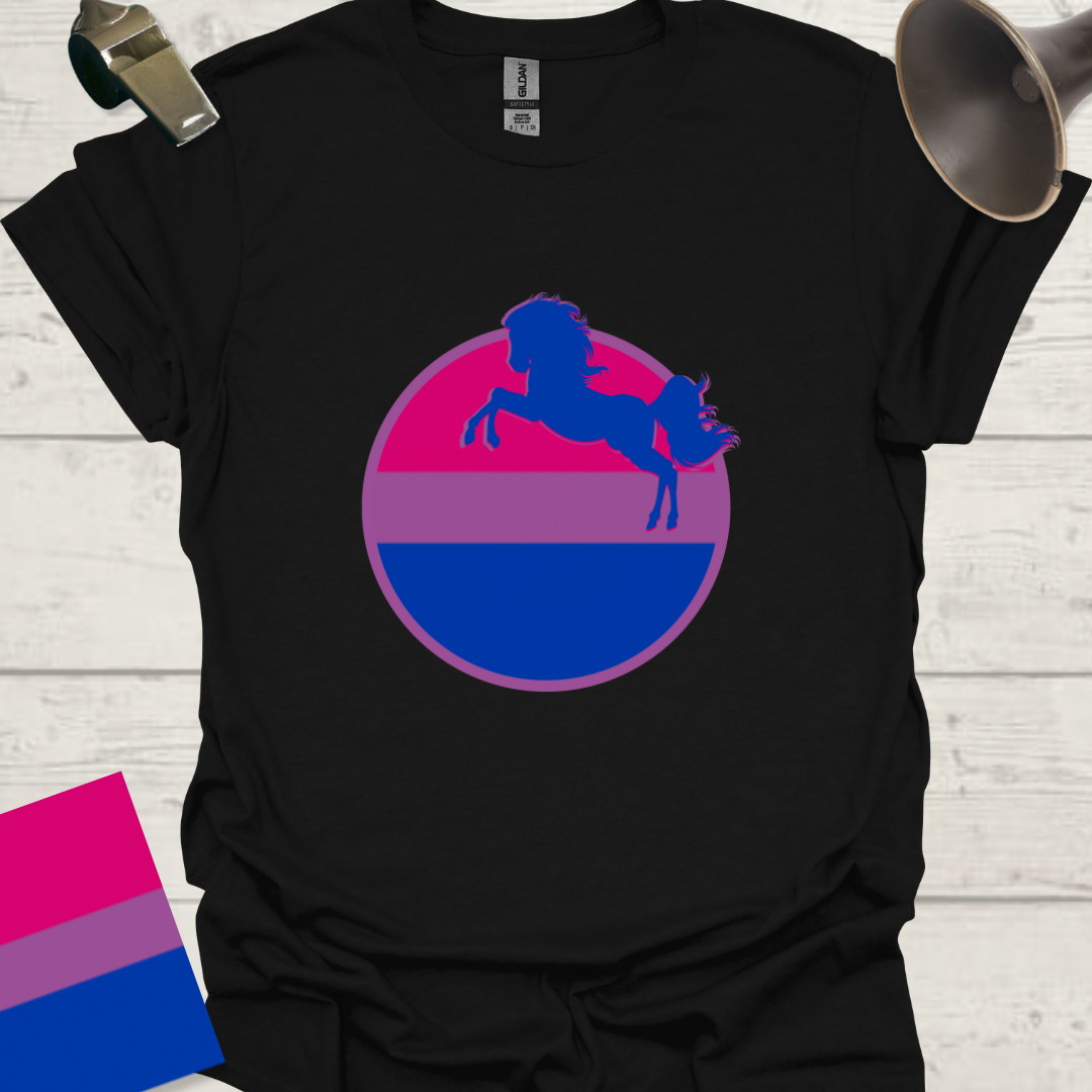 Bisexual Flag Sphere Horse T-Shirt