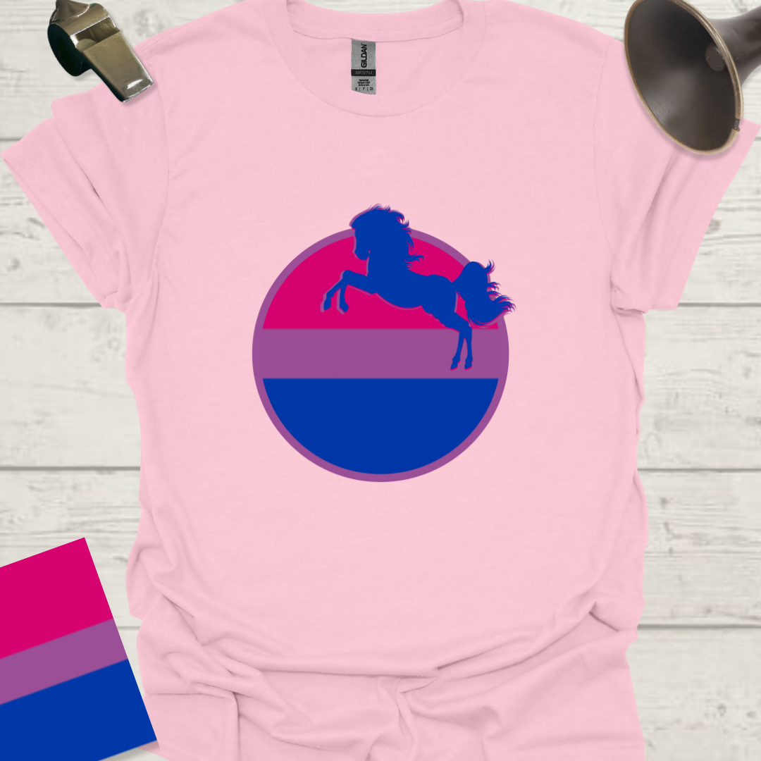 Bisexual Flag Sphere Horse T-Shirt