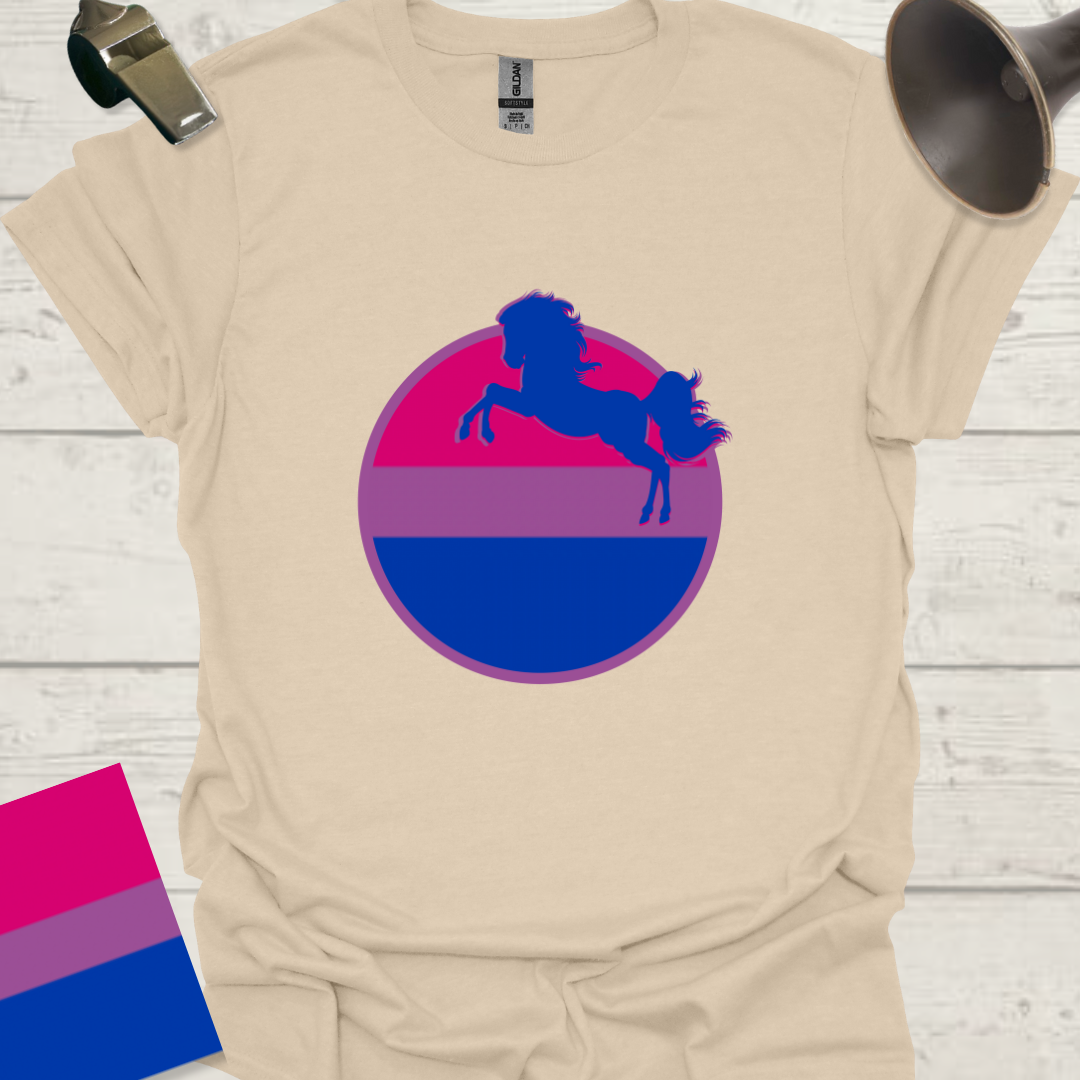 Bisexual Flag Sphere Horse T-Shirt