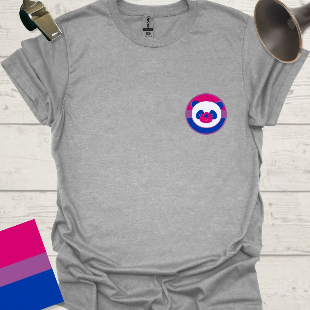 Bisexual Flag Sphere Panda T-Shirt