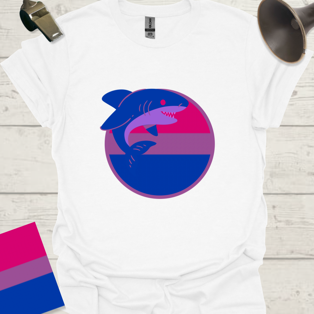 Bisexual Flag Sphere Cute Shark T-Shirt