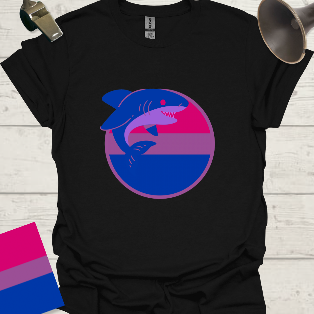 Bisexual Flag Sphere Cute Shark T-Shirt